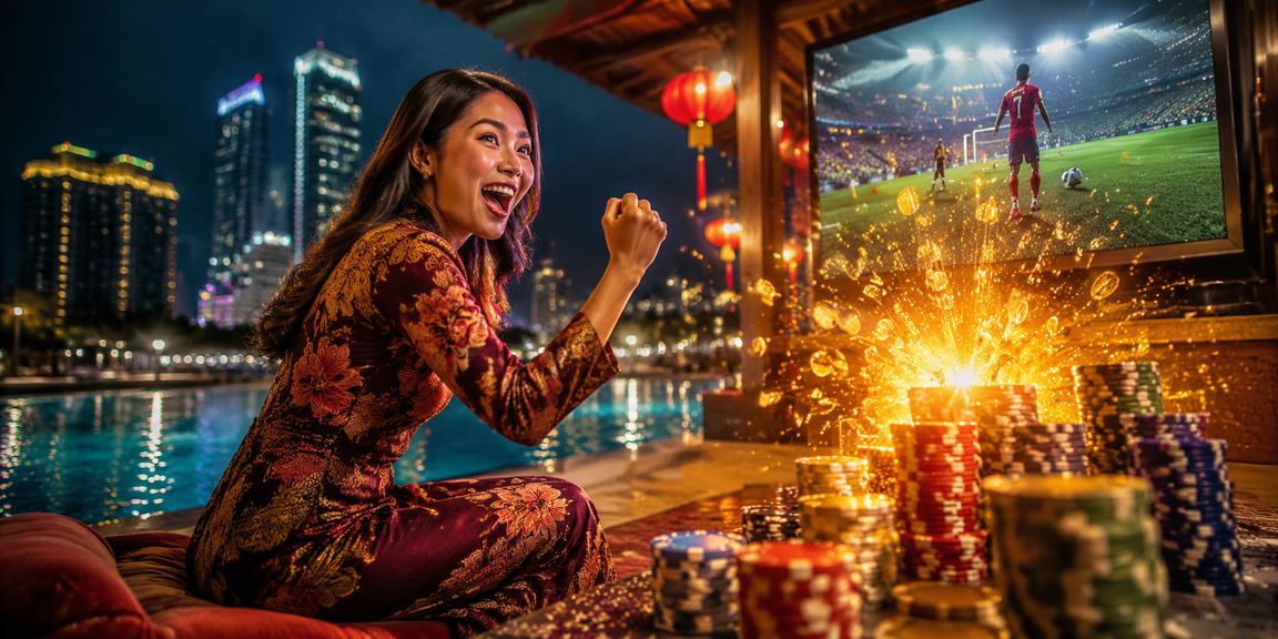Suasana kasino hiburan Terengganu dengan corak batik tradisional Malaysia
